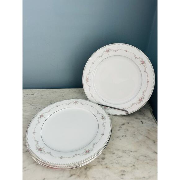 (4) Mint Noritake Fairmont 6102 Dinner Plates 10 1/2" Vintage Retired - Picture 4 of 14